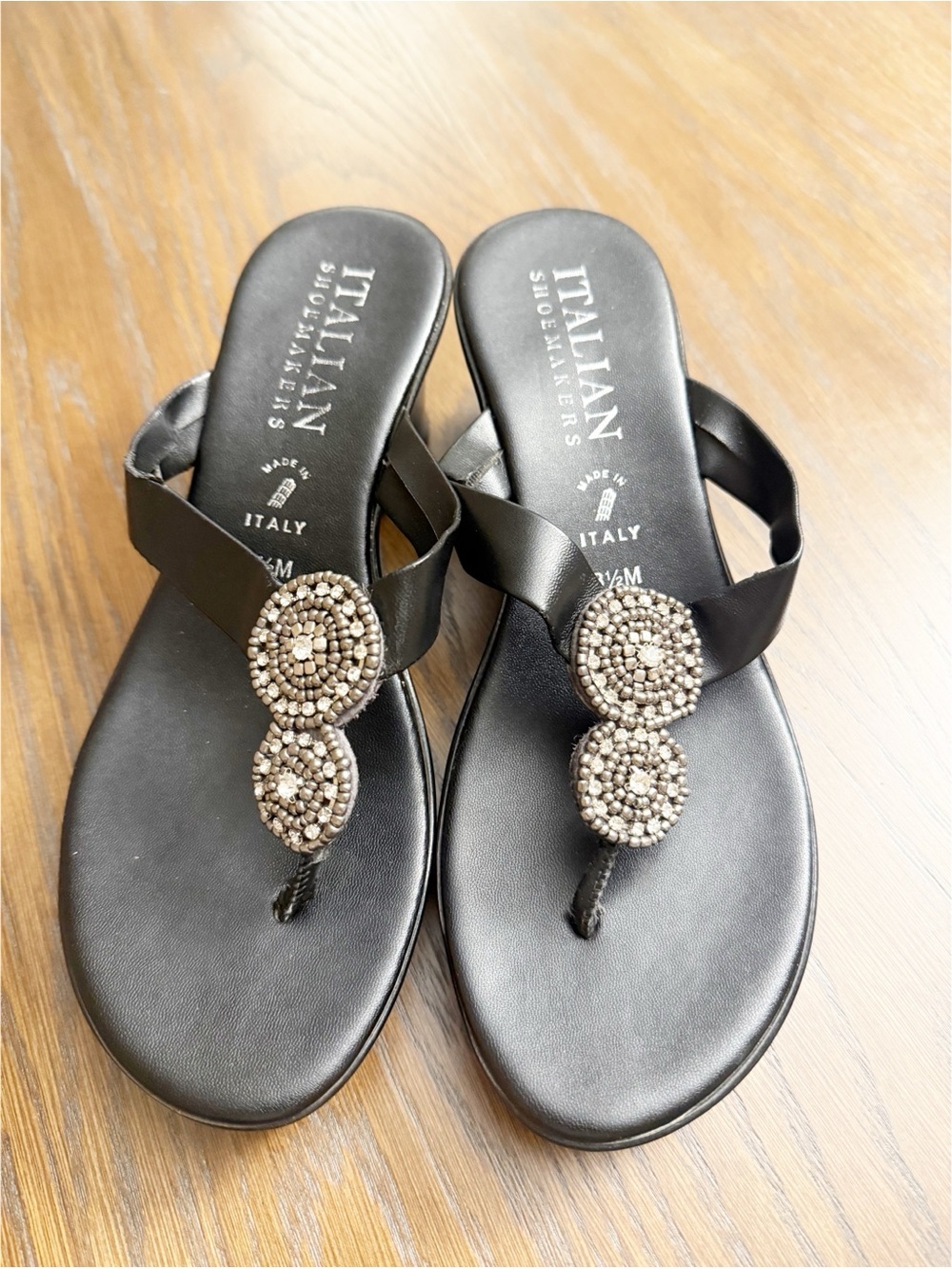 Italian Shoemaker Beaded Sandals 8.5